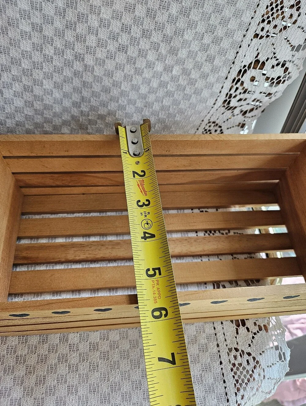 Vintage 90's Blue Heart Wooden Crate